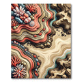 Abstract Coastal Coral Reef Layered Landscape Rug