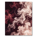 Ethereal Crimson and Cream Smoke Swirl Rug