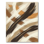 Modern Earthy Abstract Swirl Brushstroke Rug