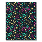 Vibrant Neon Celestial Polka Dot Galaxy Rug