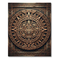 Bronze Aztec Sun Circular Medallion Rug