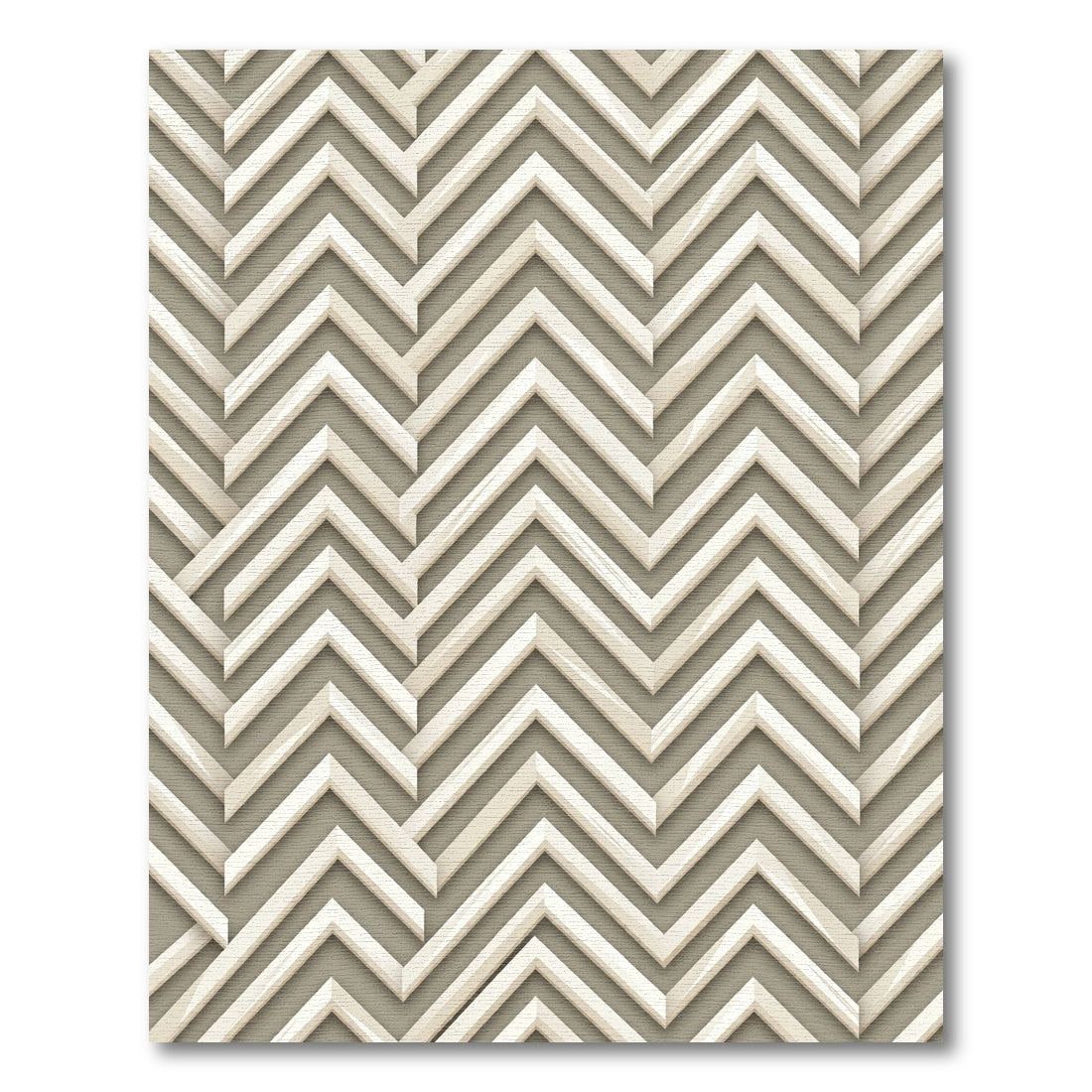 Modern Beige Herringbone Chevron Texture Rug