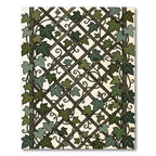 Lush Green Ivy Trellis Lattice Rug