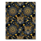 Golden Leopard Mandala Dark Pattern Rug