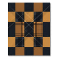 Bold Ochre and Charcoal Plaid Grid Rug
