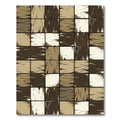 Rustic Wood Grain Checkered Rug