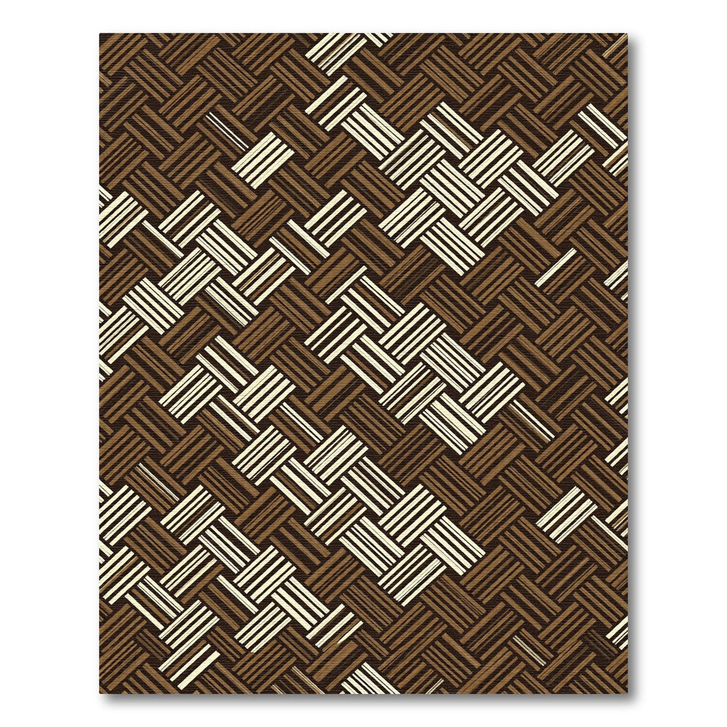 Woven Chocolate Beige Lattice Texture Rug