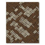 Woven Chocolate Beige Lattice Texture Rug
