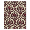 Rich Burgundy Pomegranate Damask Rug