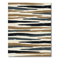 Earthy Wavy Abstract Stripes Rug