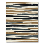 Earthy Wavy Abstract Stripes Rug
