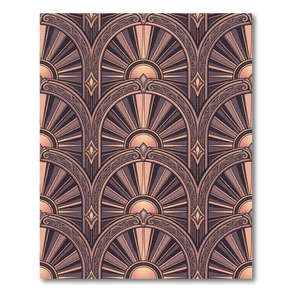 Art Deco Sunburst Fan Arches Rug