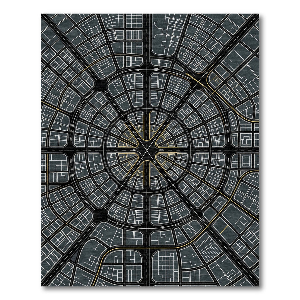 Abstract Urban Network Radial Rug