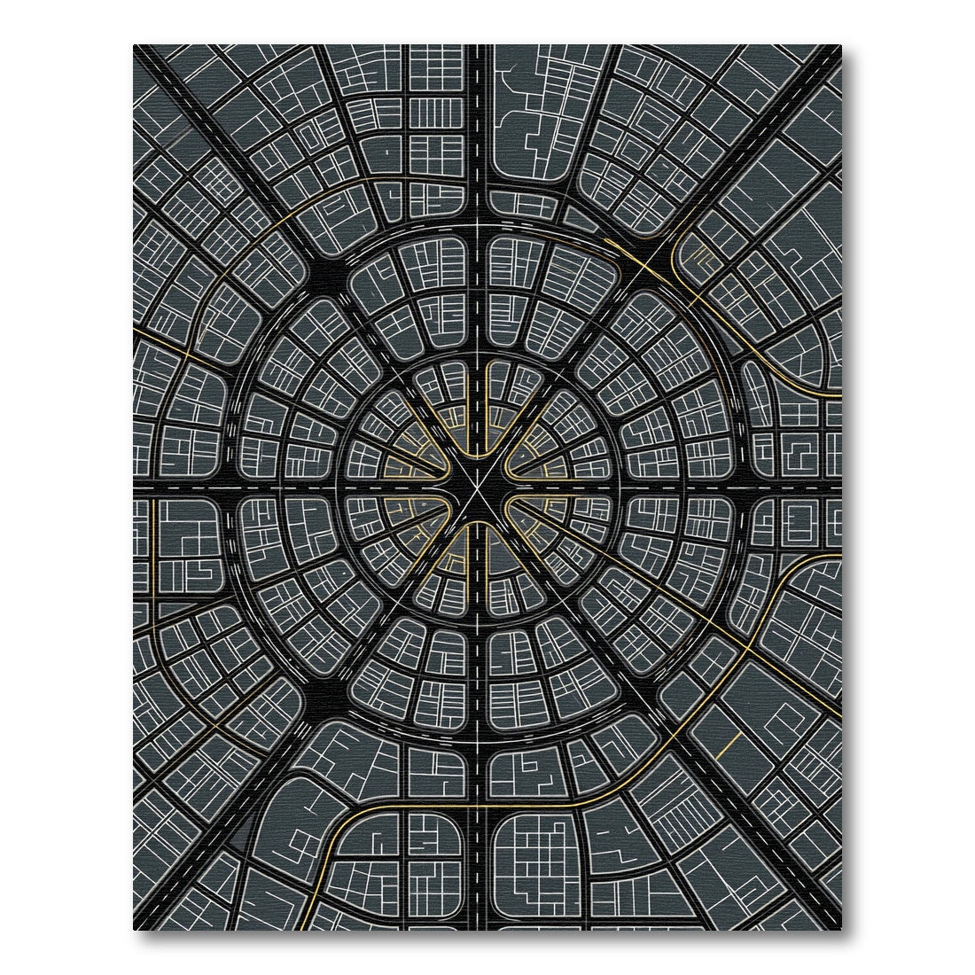 Abstract Urban Network Radial Rug