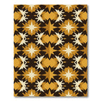 Amber Geometric Starburst Kaleidoscopic Rug