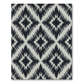 Dark Gray Diamond Ikat Rug