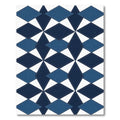 Geometric Navy and Slate Diamond Tile Rug