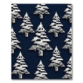 Modern Pixelated Silver Evergreen Forest Rug