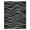 Monochromatic Gray Wavy Stripes Rug
