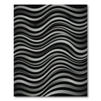 Monochromatic Gray Wavy Stripes Rug