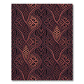 Intricate Copper Interlocking Woven Scroll Rug