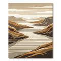Earthy Landscape River Bend Rug
