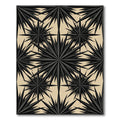 Monochrome Geometric Starburst Layered Rug