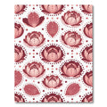 Crimson Floral Bloom Mandala Rug