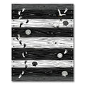 Monochromatic Coastal Plank Seaside Footprints Rug