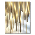 Gleaming Gold Vertical Stripe Accent Rug