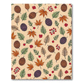 Autumn Leaves Pinecones Berries Collage Rug