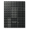 Minimalist Monochrome Grid Charcoal Rug