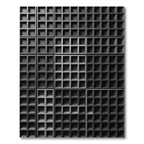 Minimalist Monochrome Grid Charcoal Rug