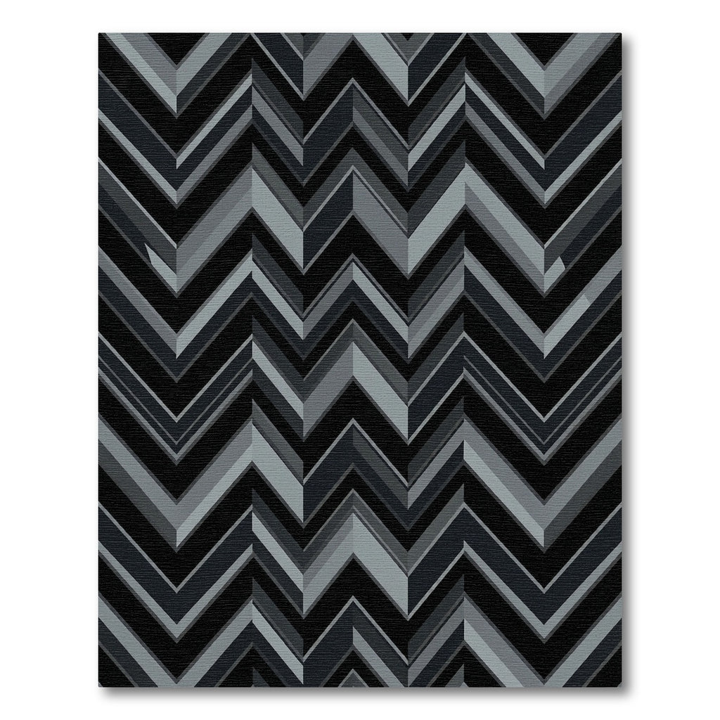 Monochromatic Chevron Geometric Rug