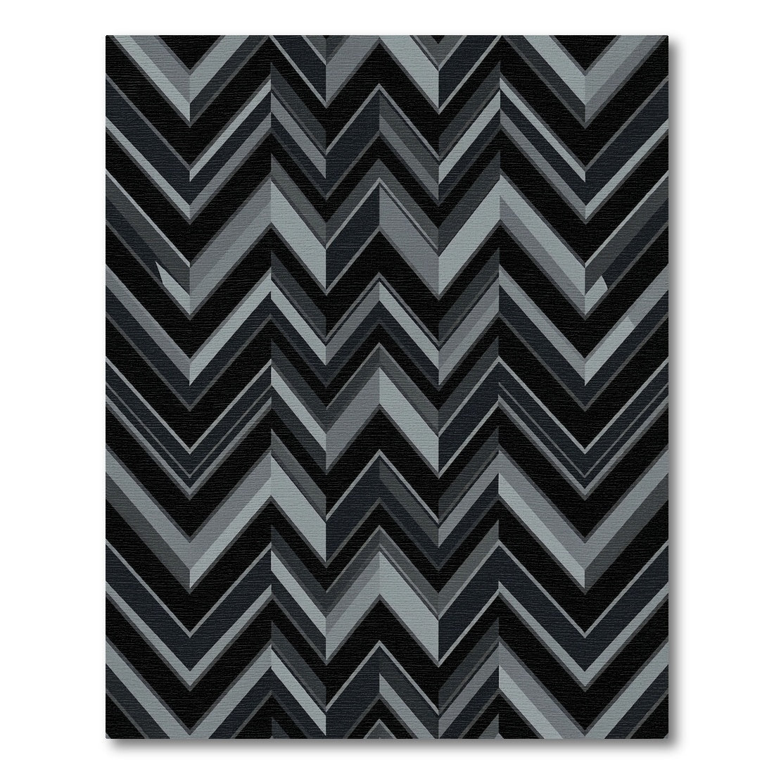 Monochromatic Chevron Geometric Rug