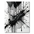 Monochromatic Liquid Ink Abstract Splash Rug