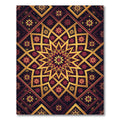 Ornate Gold Floral Star Medallion Rug