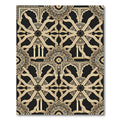 Gold Arch Mandala Black Ornamental Art Rug