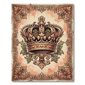 Elegant Golden Imperial Crown Filigree Rug
