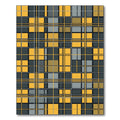 Gold Gray Yellow Plaid Checkered Rug