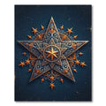 Astral Gold Star Celestial Mandala Rug