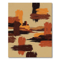 Earthy Tones Desert Landscape Brushstrokes Rug