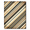 Vintage Earthy Tone Diagonal Stripe Rug