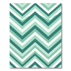 Modern Mint Zigzag Chevron Striped Area Rug