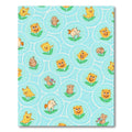Cute Yellow Creatures Floral Bubbles Rug