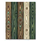 Rustic Earthy Tone Wood Grain Plank Rug