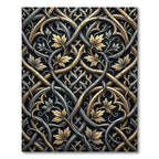 Gilded Silver Intertwined Filigree Scroll Rug