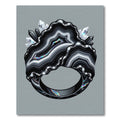 Black Agate With Crystal Accents Rug