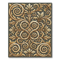 Ornate Golden Acanthus Swirl Rug