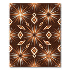 Earthy Geometric Starburst and Diamond Rug